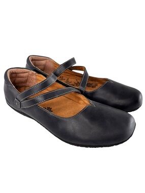 TAOS Banter Mary Jane Flat Navy Comfort Shoe Size 6.5 Arch & Metatarsal Support